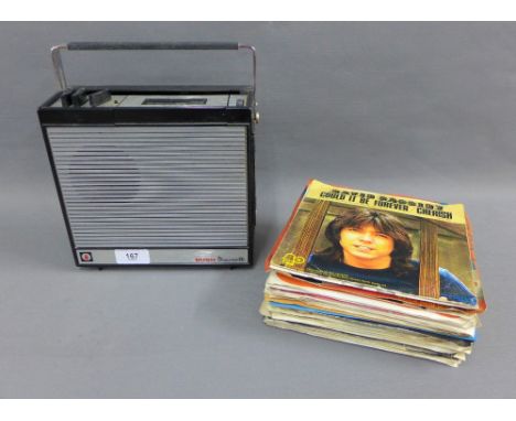 Vintage Bush Discasette, together with a small collection of 45's, (a lot) 