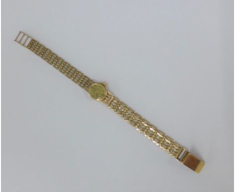 Lady's 9 carat gold Rotary wristwatch on 9 carat gold bracelet strap 
