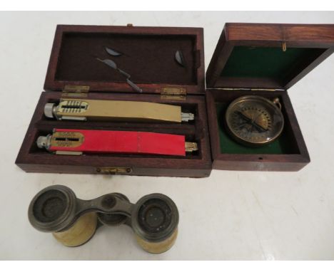 A compass and measuring equipment