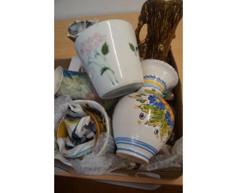 A Box of Ceramics to include Poole