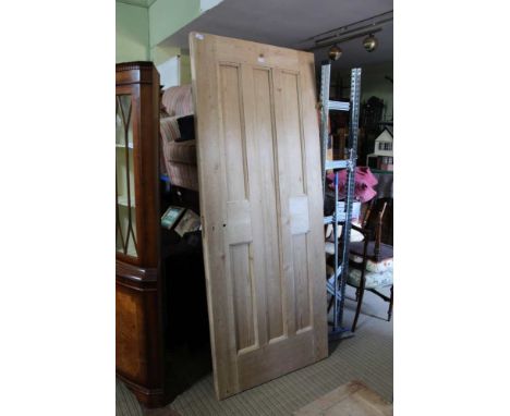 THREE VINTAGE PINE INTERNAL PANELLED DOORS 