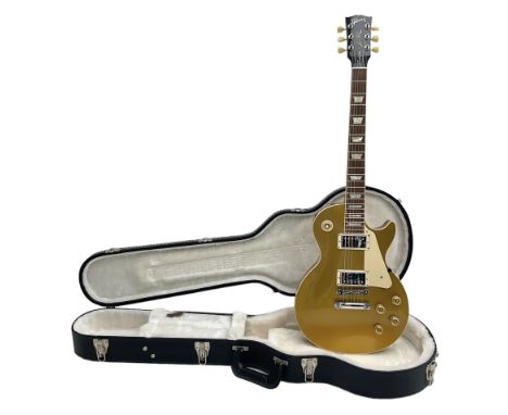 2011 Gibson Les Paul Traditional gold top electric guitar; serial number 103110461; with  mahogany back, twenty-two frets, 57