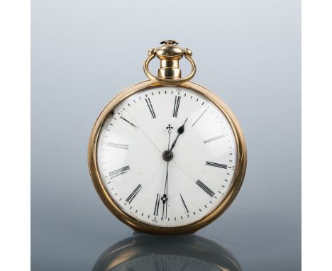 OPEN FACE CHINESE MARKET DUPLEX POCKET WATCH WITH CENTRE SECONDS
19th century, ornately engraved signed key wind duplex movem