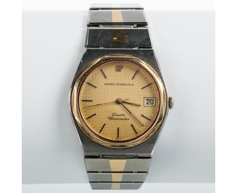 GENTLEMAN'S GIRARD PERREGAUX QUARTZ CHRONOMETER WRIST WATCH
bi-colour, the dial with baton numerals and date aperture, on a s
