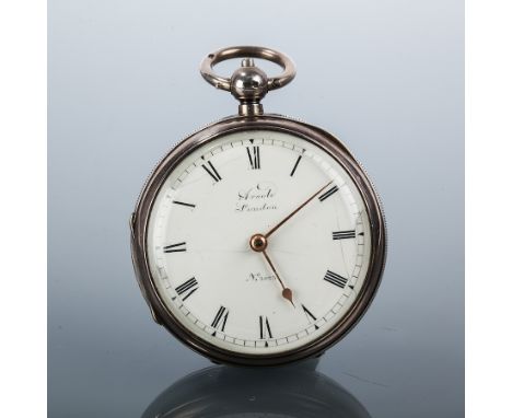 STERLING SILVER FUSEE CHRONOMETER BY JOHN ROGER ARNOLD 1820, signed key wind chain driven fusee movement numbered 3073, with 
