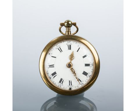 RARE GEORGIAN TRAVELLING VERGE TIMEPIECE BY JOHN TOMPSON
18th century, ornately engraved full plate key wind chain driven fus