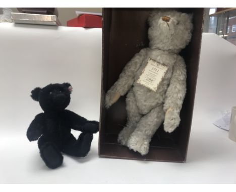 Four boxed steiff bears, including a British collectors 1911 replica teddy bear, a Betsy Ross teddy bear, a black Jack teddy 