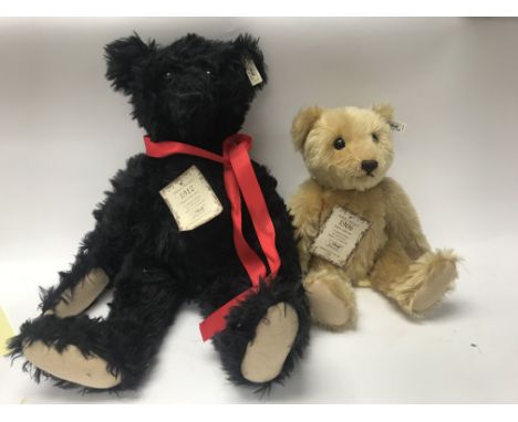 Four boxed Steiff bears, including a British collectors 1912 replica teddy bear, a British collectors 1906 replica teddy bear