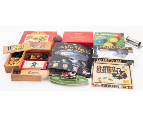 Vintage puzzles and board games. Including Scrabble, Dominoes and Solitaire together with a range of mixed collectables.