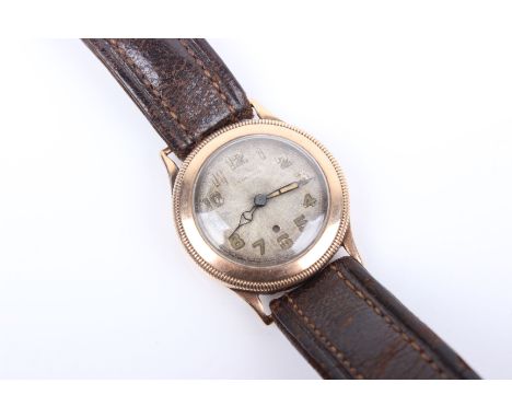 A 9ct gold Harwood wrist watch - John Harwood is credited for inventing the first automatically wound watch mechanism which w