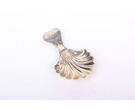 A George III caddy spoon by Peter and Anne Bateman. London 1797