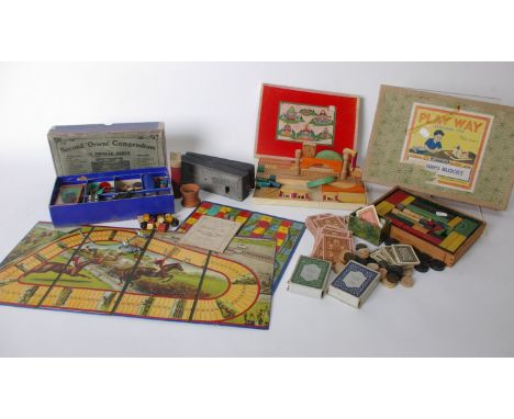 A collection of games and toys, to include The  Second Orient Compendium of popular games made by Chad Valley, an early 20th 