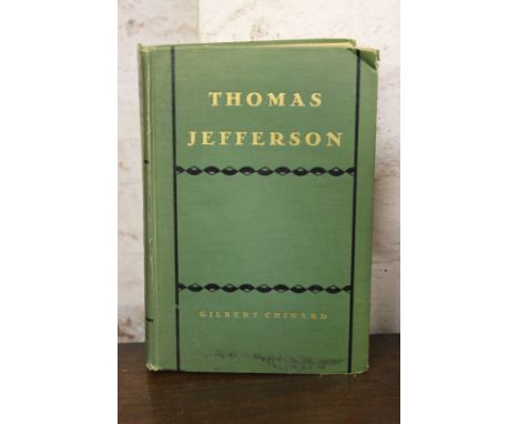 Typed letter signed ('G. Chinard') to Mrs Gaston Plantiff, regarding his biography of Thomas Jefferson and reading I felt hig