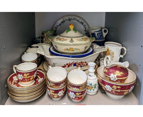 Mixed Victorian and later ceramics, A/F including Carlton ware New Mikado, Aynsley and others, Location: LWB 