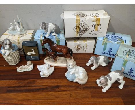 Nao, Lladro and other ornaments to include various animalsLocation: 