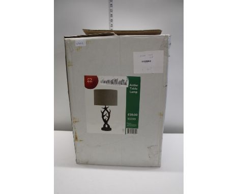 A new boxed antler table lamp 