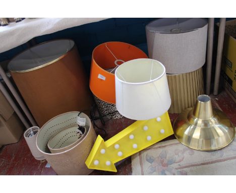 A selection of mostly new assorted lamp shades etc Collection Only 
