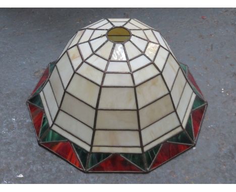 TIFFANY STYLE COLOURED GLASS LIGHT SHADE 