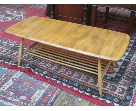ERCOL 'LIGHT' FINISH COFFEE TABLE 
