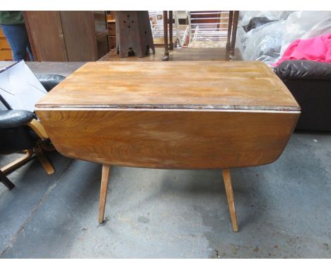 ERCOL STYLE DROP LEAF DINING TABLE, FOR RESTORATION 