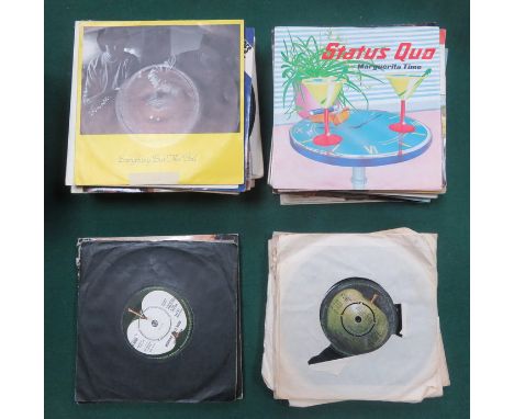 PARCEL OF POP/ROCK SINGLES INCLUDING U2, STATUS QUO, THE BEATLES AND ROLLING STONES 