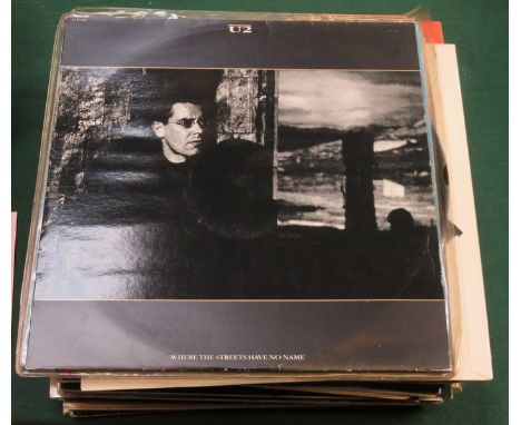PARCEL OF VARIOUS MIXED LPs INCLUDING U2, SIMPLE MINDS, ETC, PLUS CONCERT TICKET 