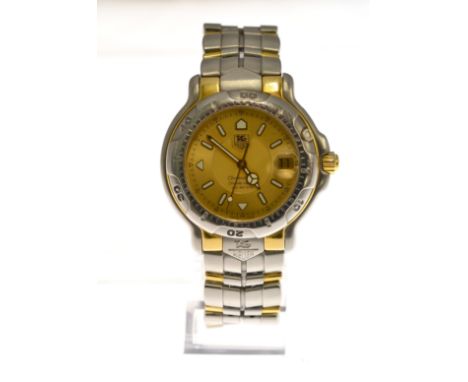 TAG HEUER - A gentleman's Tag Heuer Chronometer Automatic Bi-Metal 6000 series wristwatch, model WH5152, on original bracelet
