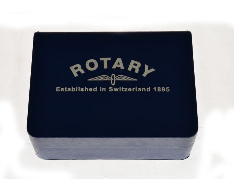 A ladies gold plated Rotary quartz wristwatch with matching bracelet, with original box &amp; guarantee, together with a gent