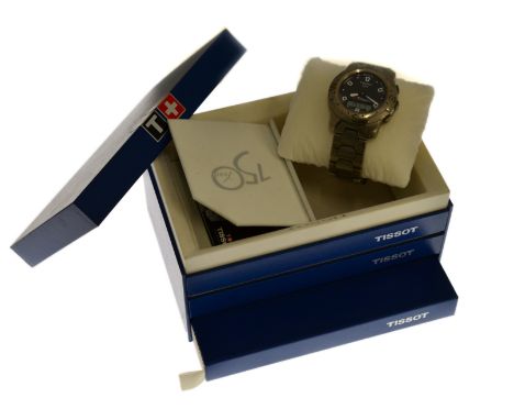 Tissot Touch gents titanium digital wristwatch, dated 2005, surface wear to case &amp; strap, with original box &amp; papers,