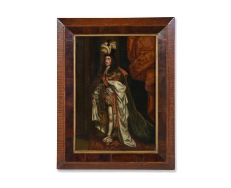 FOLLOWER OF SIR PETER LELY PORTRAIT OF KING CHARLES II  Oil on canvas 41 x 28cm (16 x 11 in.) Provenance: The collection of L