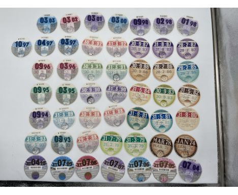 Collection of Vintage Tax Discs.