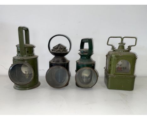 Four Assorted Vintage Railway Lamps. 
