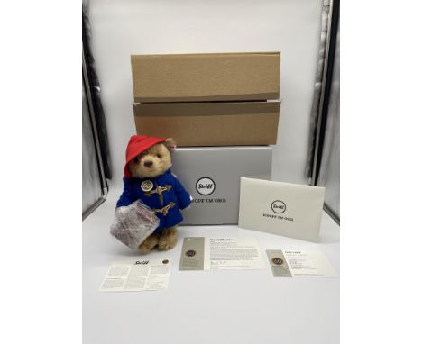 Boxed Steiff Paddington Bear - 60th Anniversary, Limited Edition, no 875. 
Good condition, no damage. 