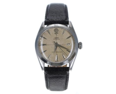 Tudor Oysterdate 'Big Rose' Shock-Resisting stainless steel gentleman's wristwatch, reference no. 7939, serial no. 26xxxx, ci
