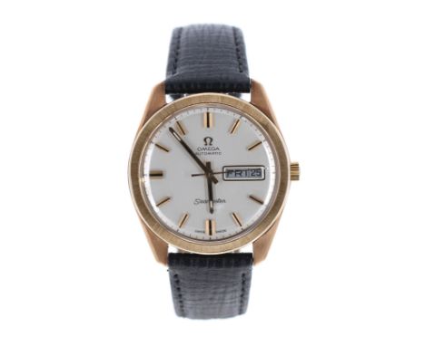Omega Seamaster Day-Date automatic 'oversized' 9ct gentleman's wristwatch, ref. 1665032, circa 1969, serial no. 2728xxxx, bru
