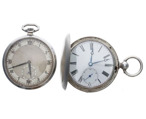 Swiss nickel cased lever dress pocket watch, REF. 587 15 jewel Patented adjusted movement, silvered two tone Arabic numeral d