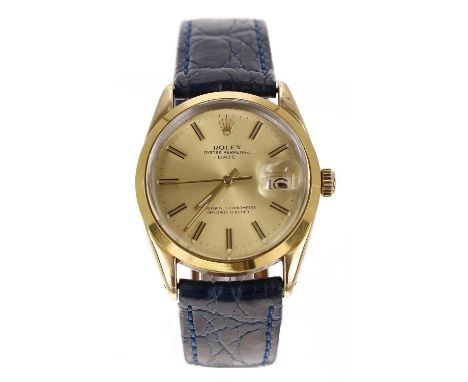Rolex Oyster Perpetual Date gold capped and stainless steel gentleman's wristwatch, reference 15505, serial no. 8152xxx, circ