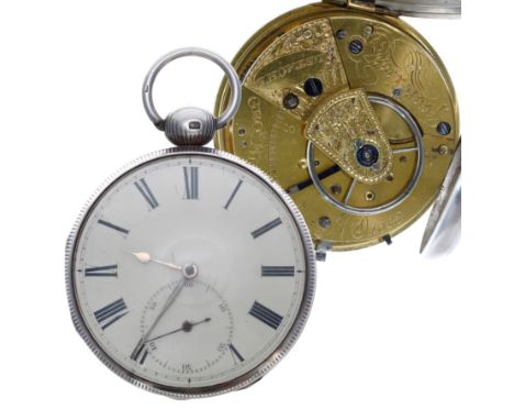 George IV silver fusee 'Detached' lever pocket watch, Chester 1824, the movement signed Geoe Morris, Liverpool, no. 1838, wit