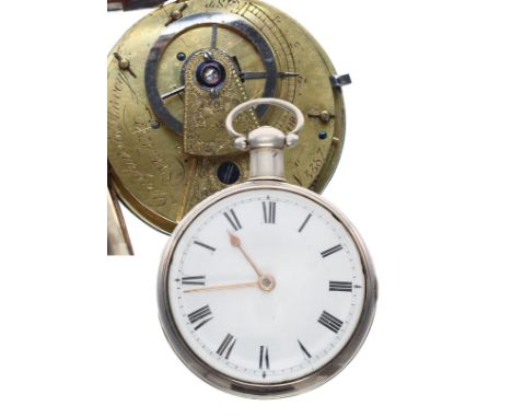 George III silver gilt verge pocket watch, London 1809, the fusee movement signed Grayhurst & Harvey, Strand, no. 3387, with 