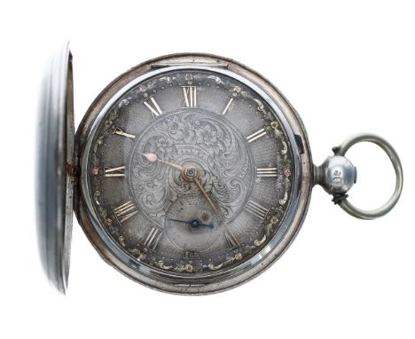 Victorian silver fusee lever hunter pocket watch, London 1849, the movement signed Whitmore & Son, Northampton, no. 7527, wit