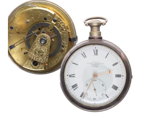 Rare George III silver pair cased pocket chronometer by French, Royal Exchange, London, London 1810, signed fusee movement, n