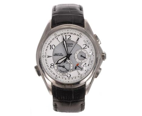 Citizen Eco-Drive Perpetual Minute Repeater Calibre 9000 stainless steel gentleman's wristwatch, reference no. G900-T009379, 