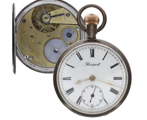 Lancashire Watch Co. Ltd ''Vigil'' silver lever pocket watch, Chester 1908, signed movement, no. 853571, with compensated bal