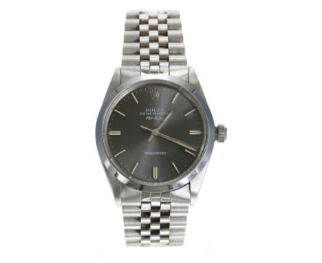 Rolex Oyster Perpetual Air-King Precision stainless steel gentleman's wristwatch, reference no. 5500, serial no. L962xxx, cir
