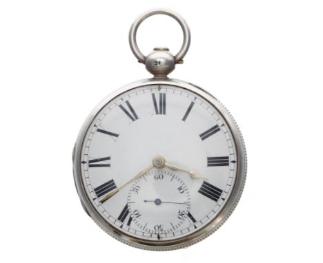 George IV silver fusee lever pocket watch, London 1826, the movement signed Chas Nicholson, Brighton, no. 1011, with Massey I