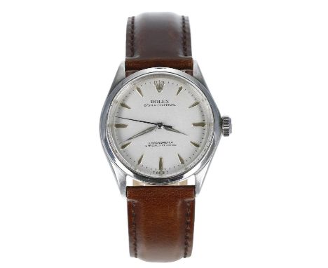 Rolex Oyster Perpetual Chronometer stainless steel gentleman's wristwatch, reference no. 6284, serial no. 22830, circa 1954, 