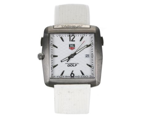 Tag Heuer Professional Golf Tiger Woods Special Edition stainless steel gentleman's wristwatch, reference no. WAE1112, serial