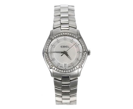 Ebel Classic Sport stainless steel lady's wristwatch, reference no. E9953Q2S, serial no. A239xxx, circa 2011, mother of pearl