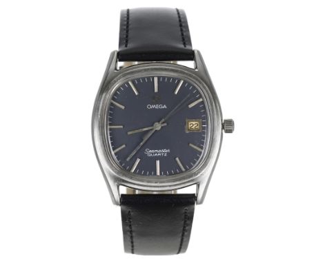 Omega Seamaster Quartz stainless steel gentleman's wristwatch, reference no. 196.0156, serial no. 3960xxx, circa 1975/76, blu