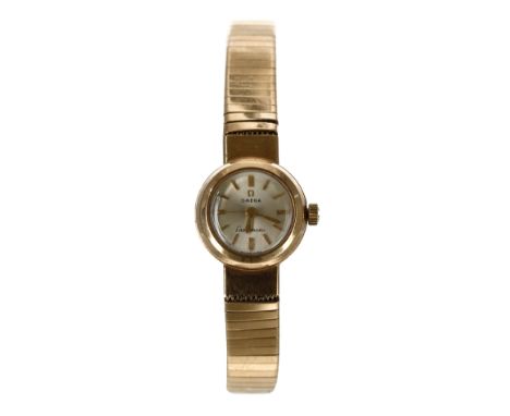 Omega Ladymatic 9ct automatic lady's wristwatch, case no. 912 161370, serial no. 18641xxx, circa 1961, circular silvered dial